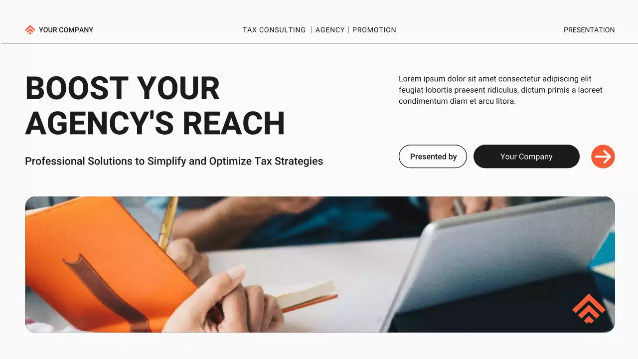 White Professional Tax Promotion Presentation