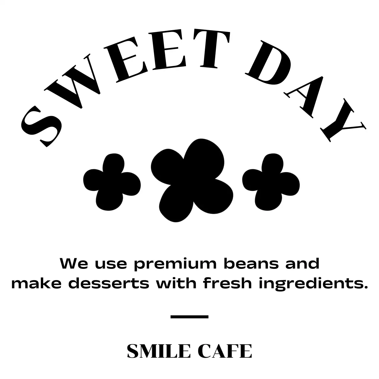 黒イラスト花 カップ