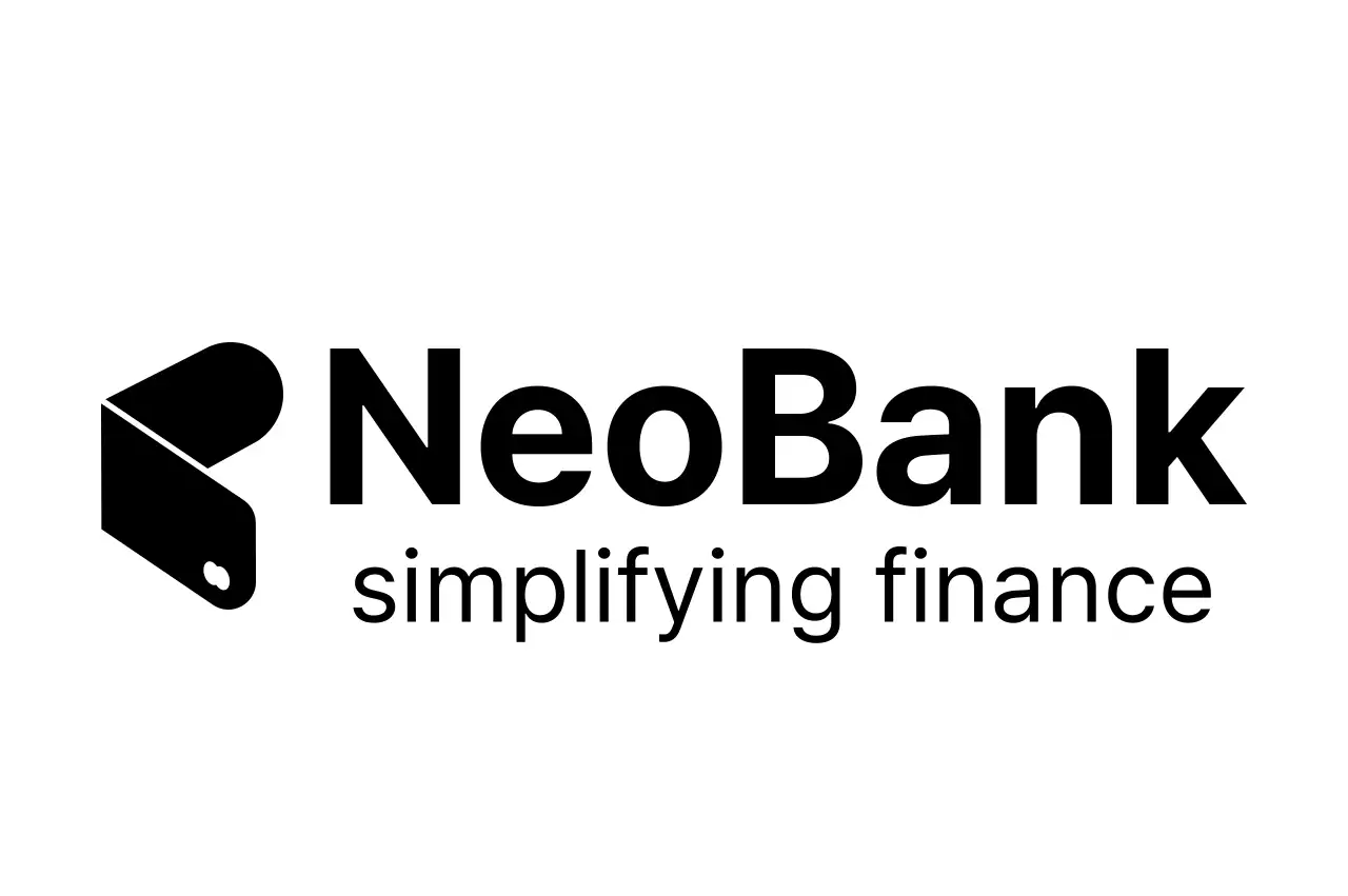 검정 심플 금융 로고