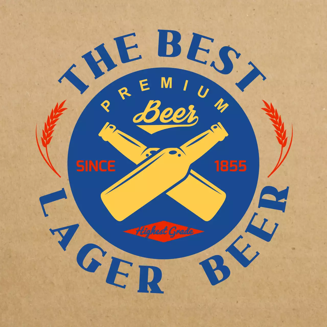 ブルー ヴィンテージ ビール コースター