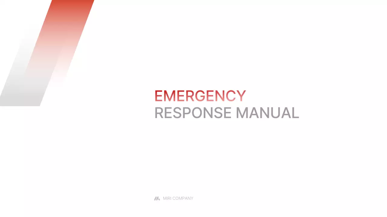 赤 シンプル 緊急 マニュアル プレゼンテーション