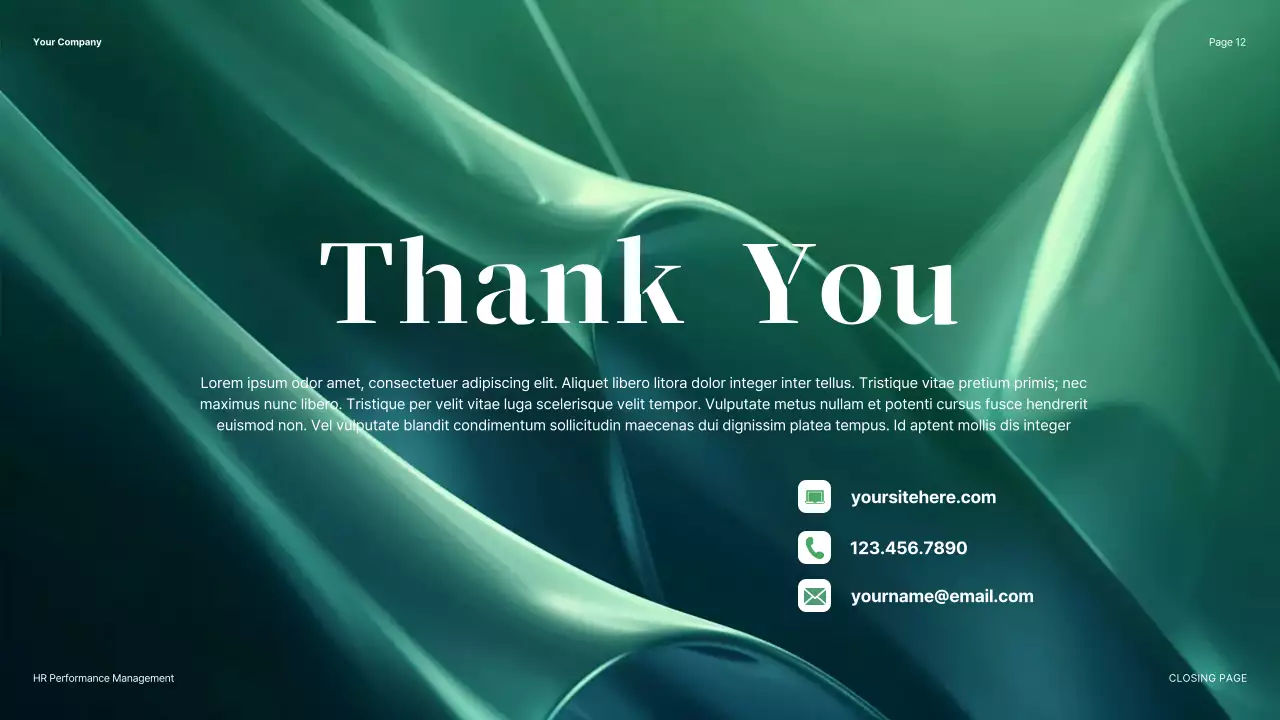 Green Modern HR Management Presentation