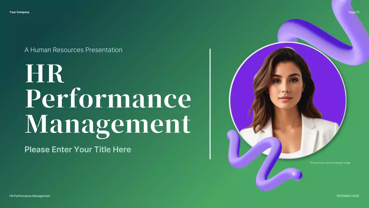 Green Modern HR Management Presentation