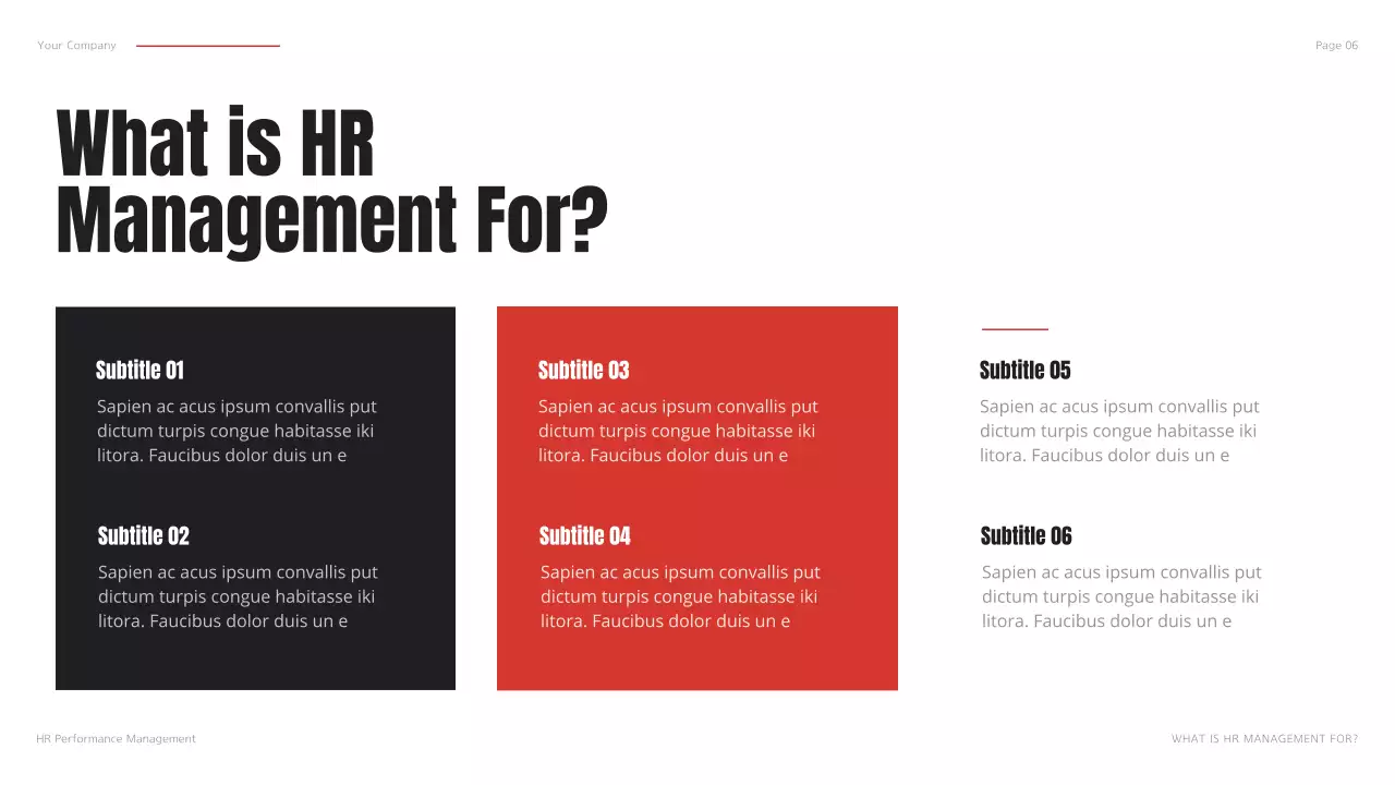 Red Modern HR Management Presentation