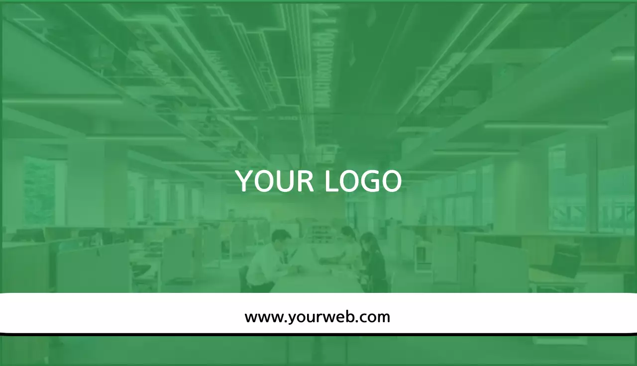 고급스러운 미니멀리스트 그린 명함