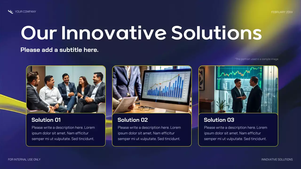 Navy Modern Startup Pitch Promotion Presentation