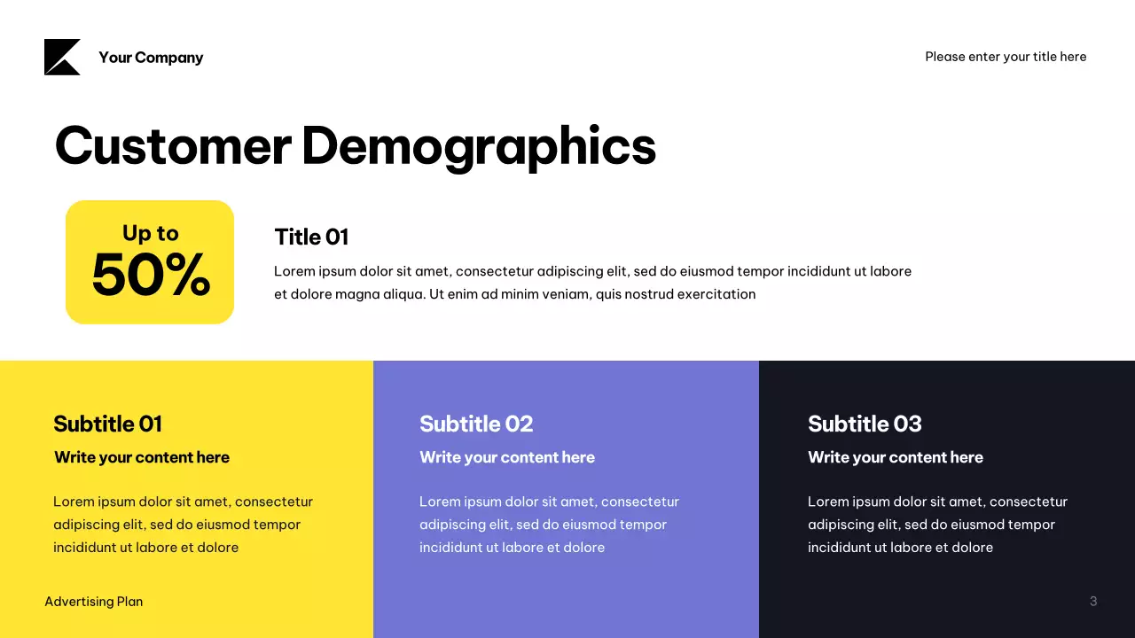 Black Modern Advertising Plan Presentation