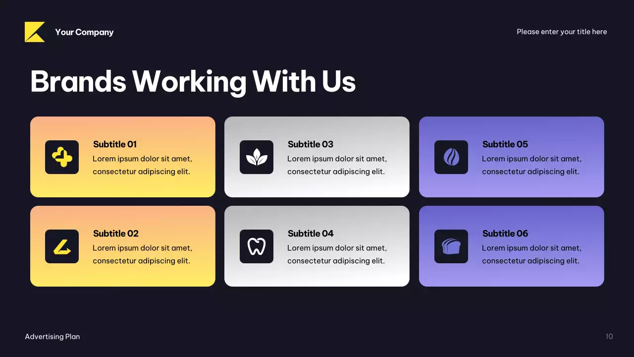 Black Modern Advertising Plan Presentation