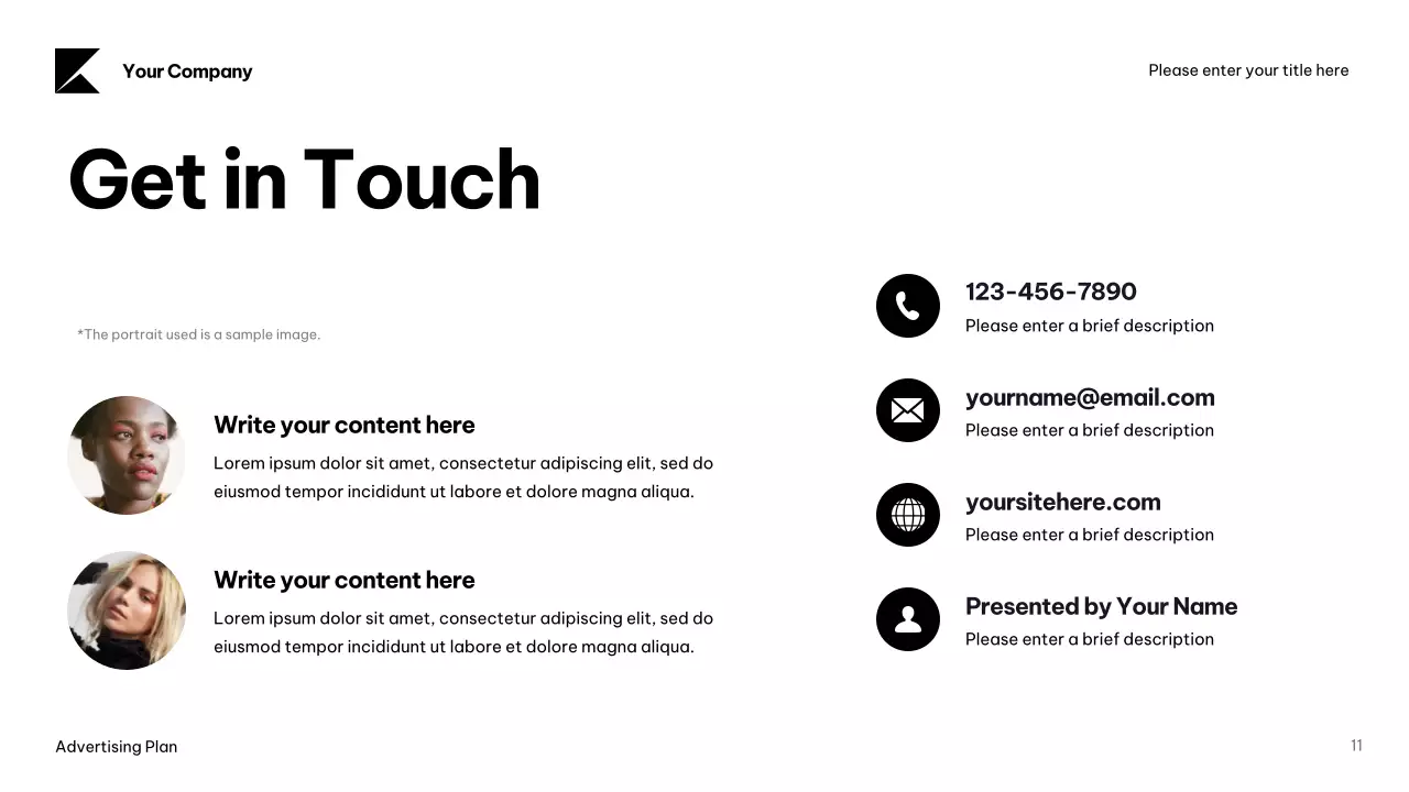 Black Modern Advertising Plan Presentation