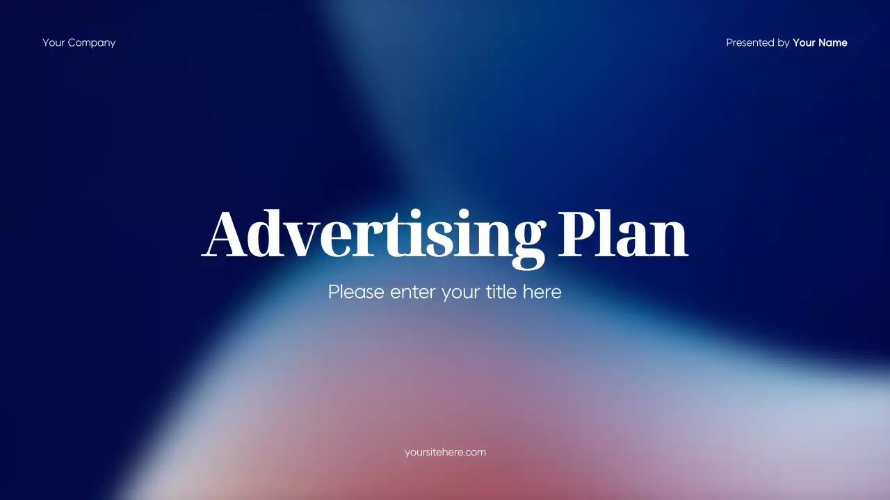 Blue Modern Advertising Plan Presentation