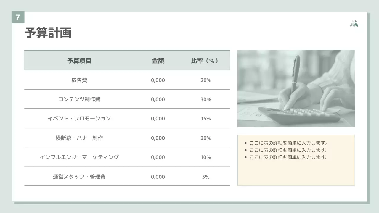 緑 シンプル キャンペーン 企画書 プレゼンテーション