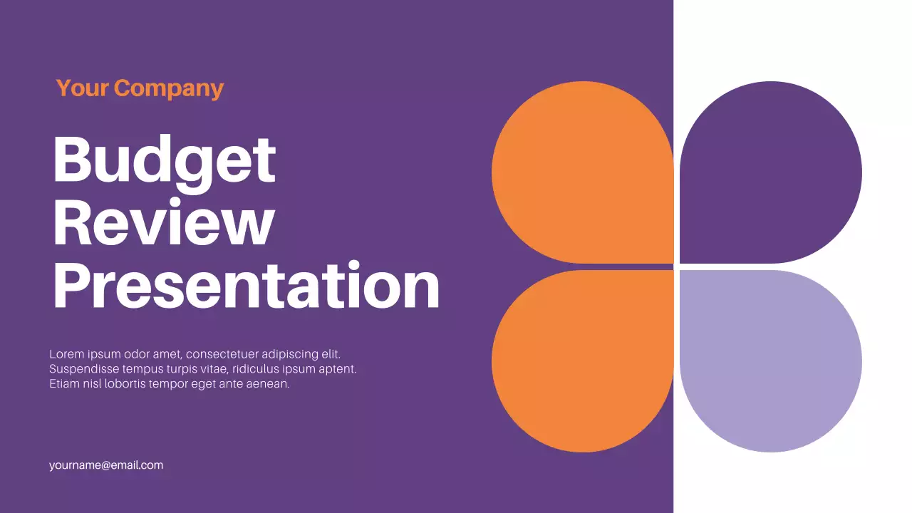Purple Modern Budget Review Presentation