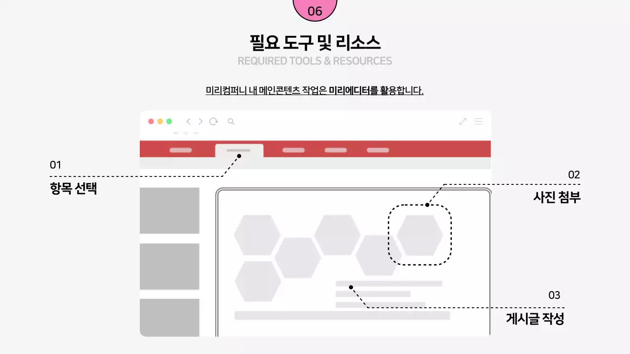 흰색 모던 마케팅 설명서