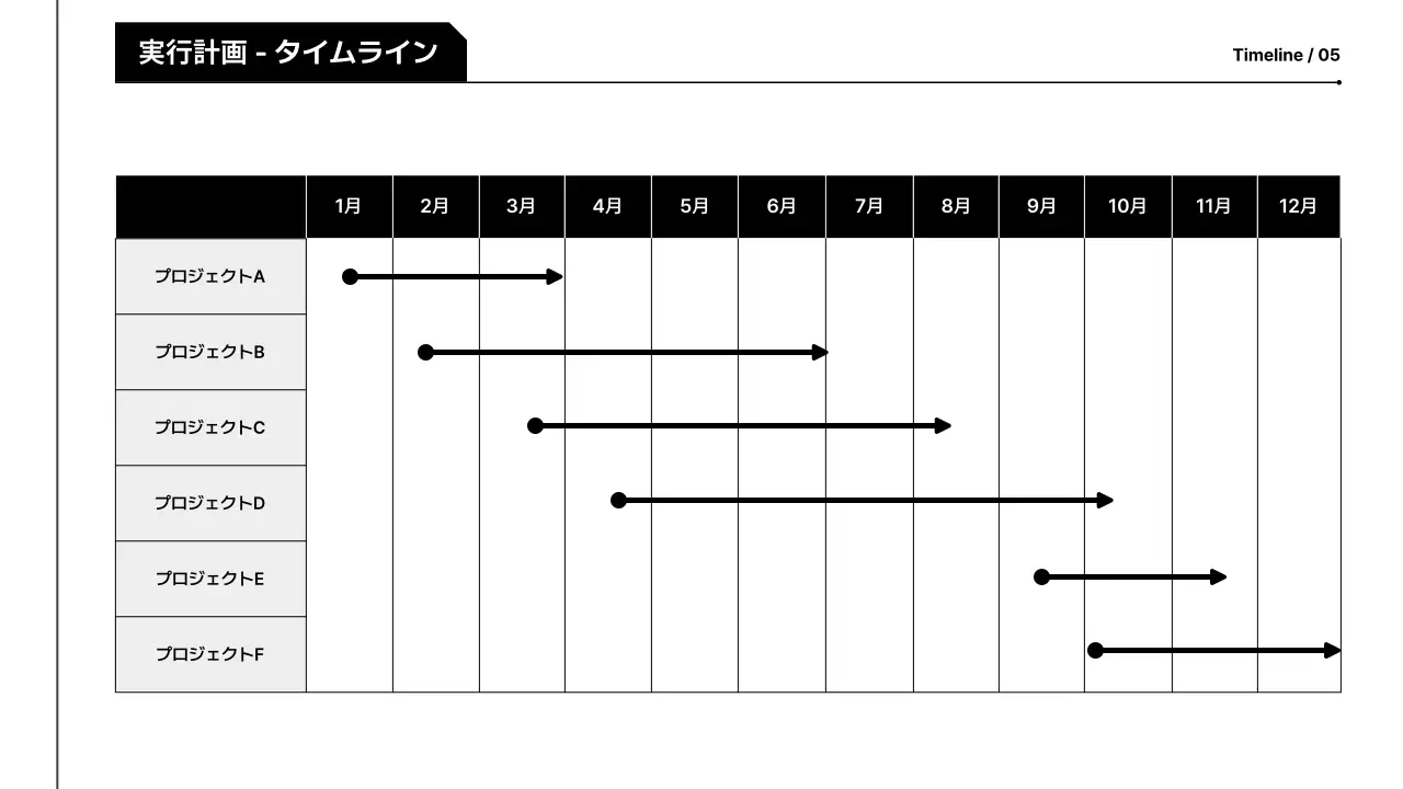 白黒 モダン 提案書 企画書 プレゼンテーション