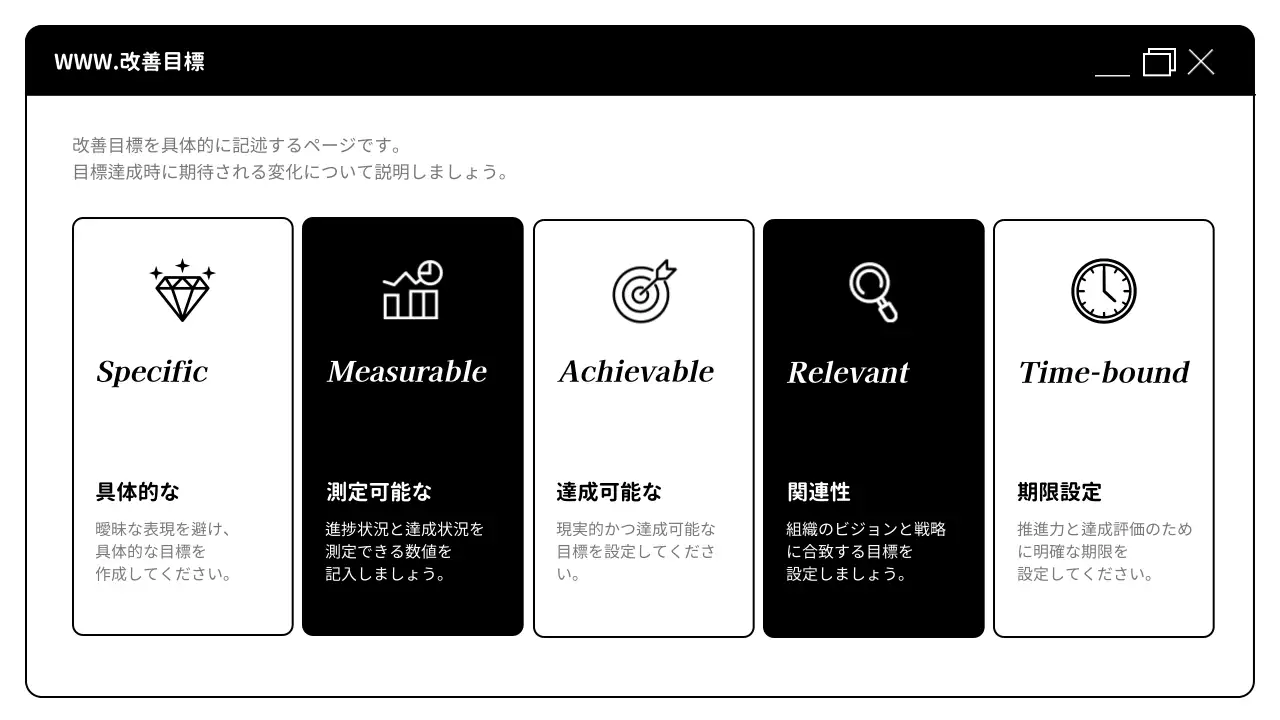 白黒 シンプル 企画書 提案書 プレゼンテーション