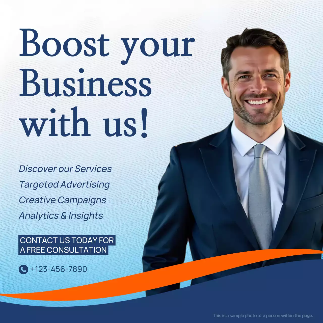 Blue Modern Business Promotion Social Media Post