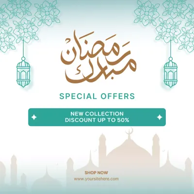 Mint Traditional Ramadan Promotion Social Media Post