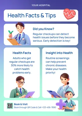 Blue Modern Health Guide Poster