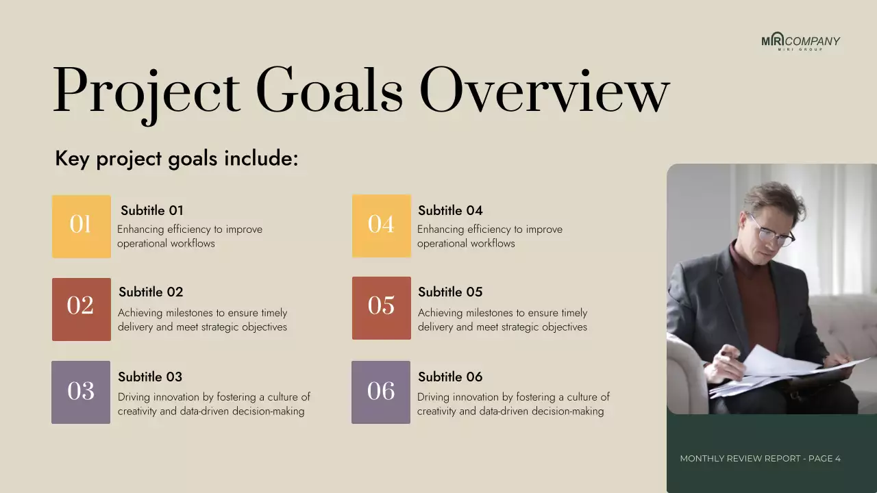 Beige Professional Project Report Presentation