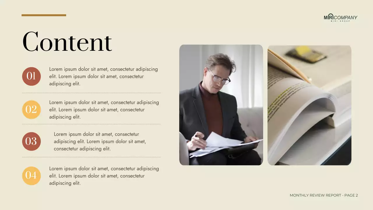 Beige Professional Project Report Presentation