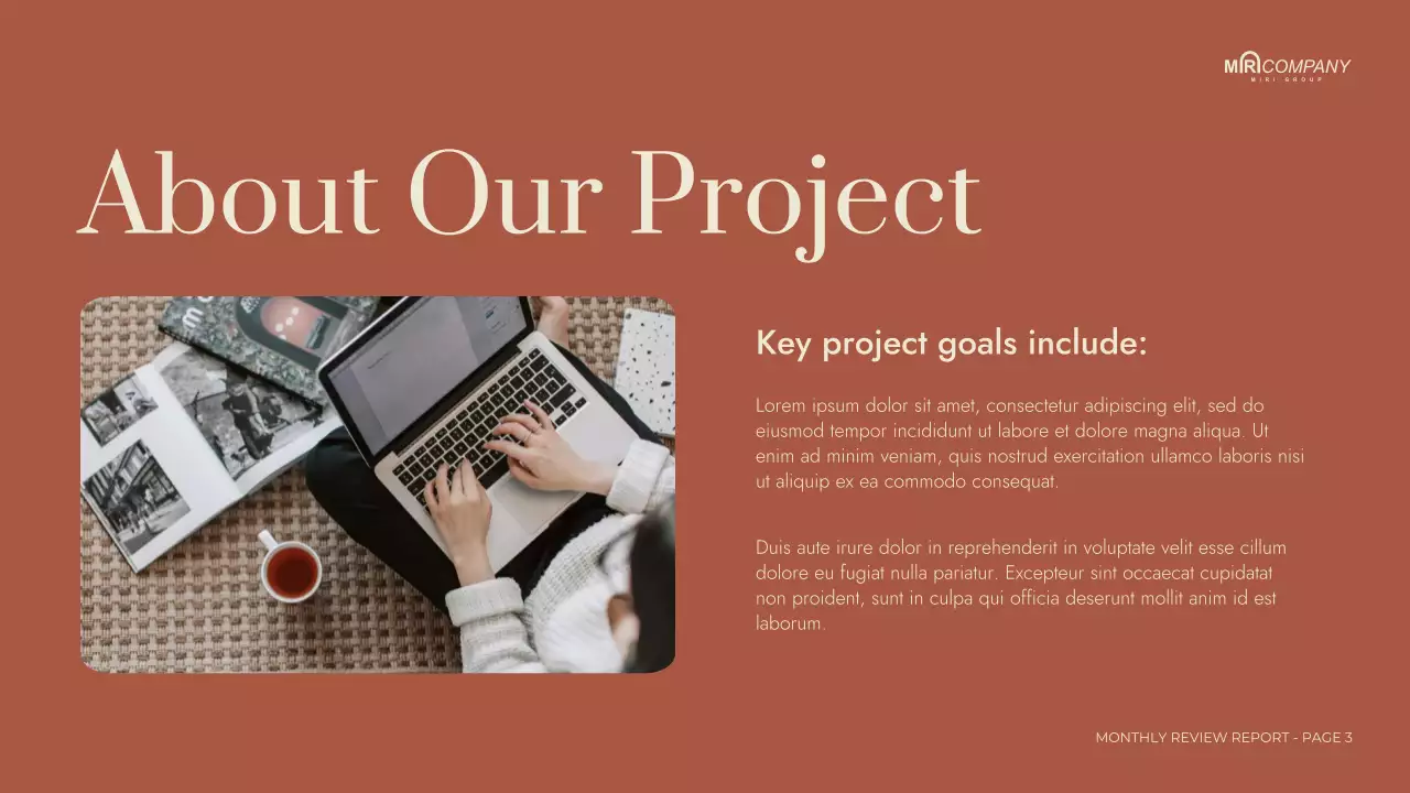 Beige Professional Project Report Presentation