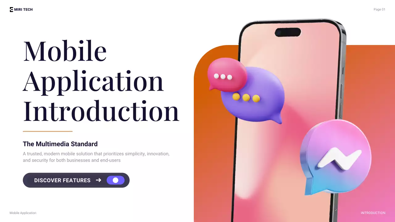 Blue Modern Mobile Application Presentation