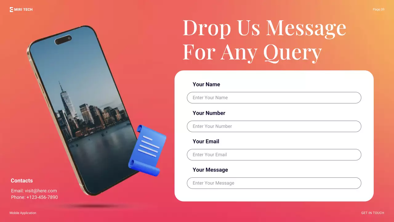 Blue Modern Mobile Application Presentation