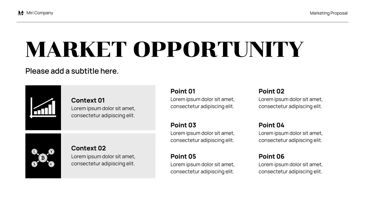 Black Modern Marketing Proposal Presentation