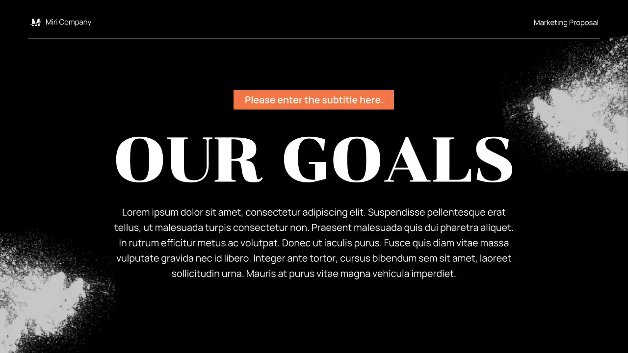 Black Modern Marketing Proposal Presentation