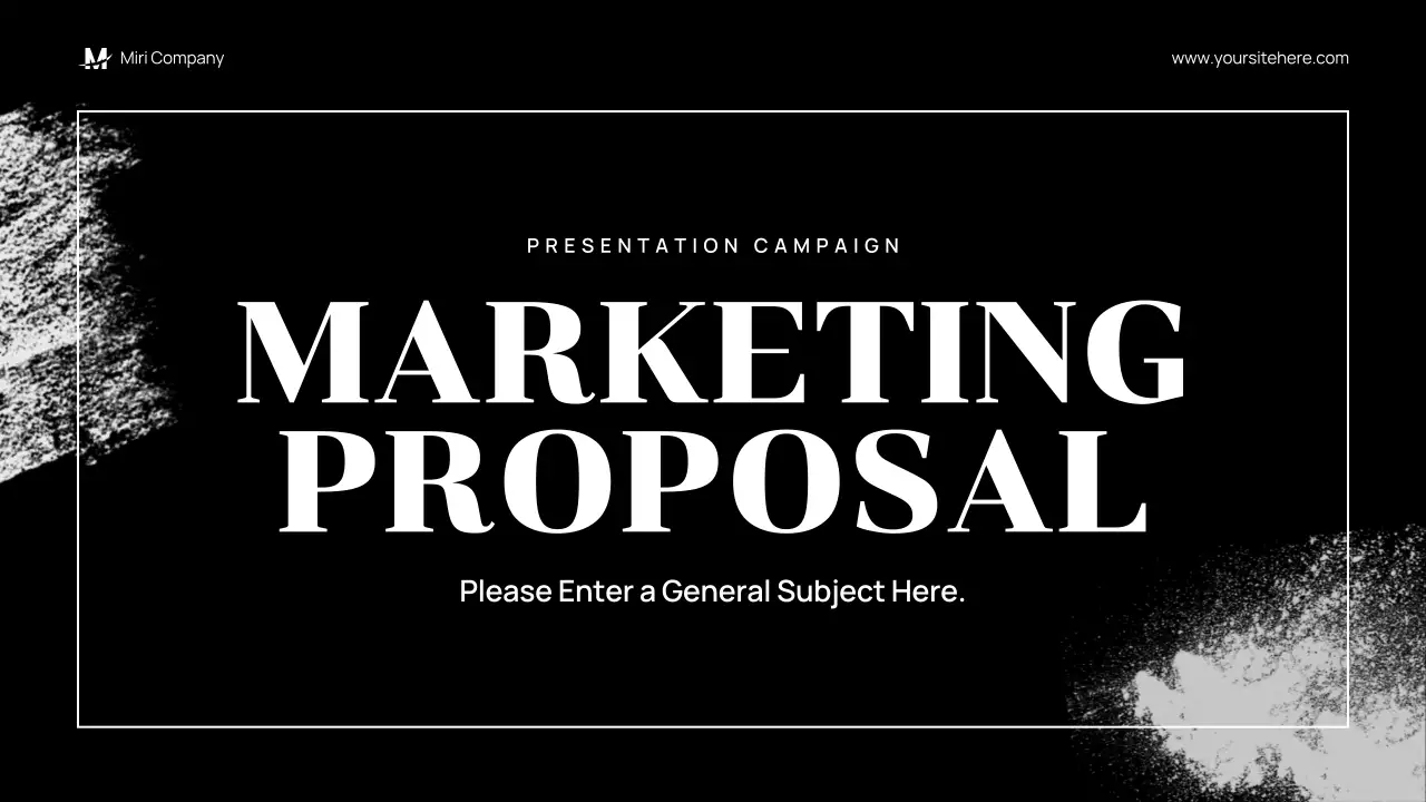 Black Modern Marketing Proposal Presentation