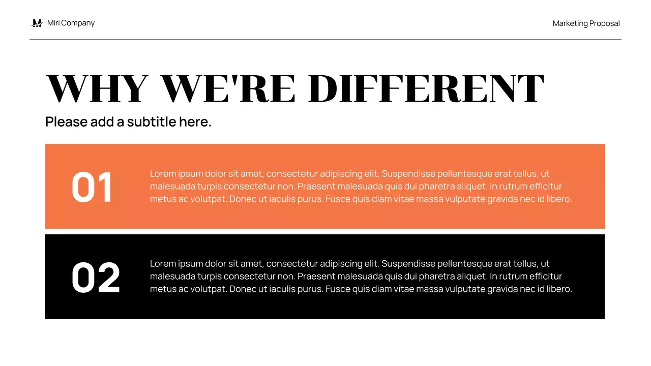 Black Modern Marketing Proposal Presentation