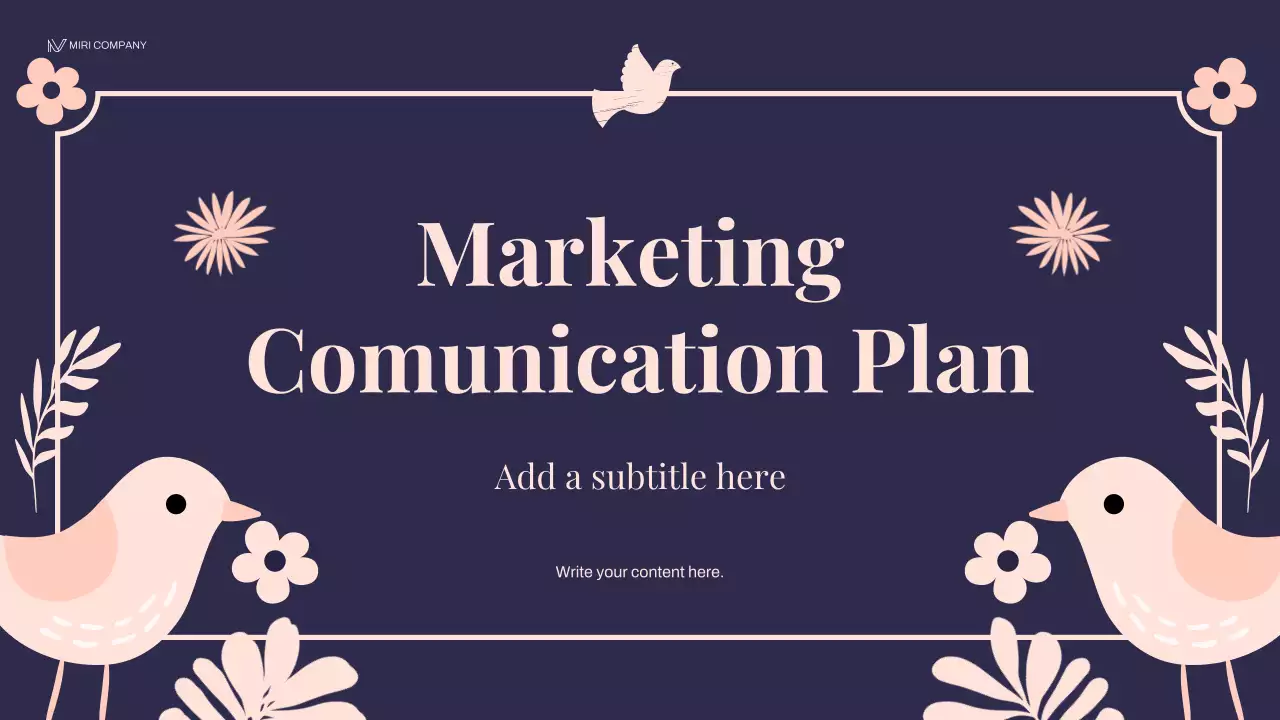 Navy Elegant Marketing Plan Presentation