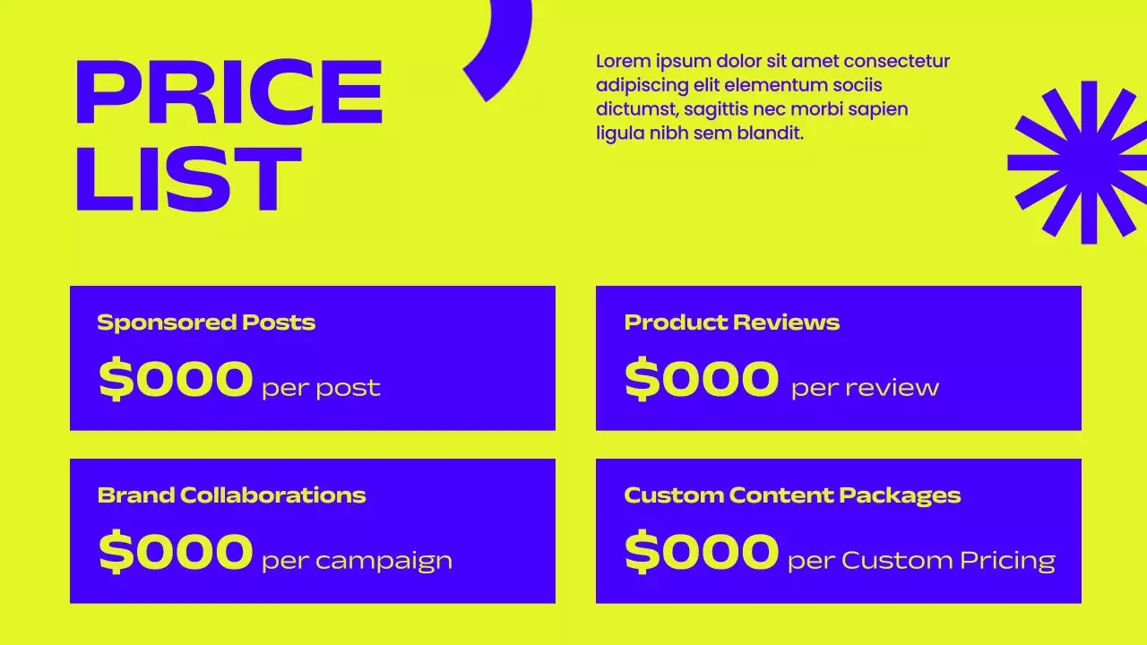 Lời mời thuyết trình về danh mục nội dung Blue Trendy