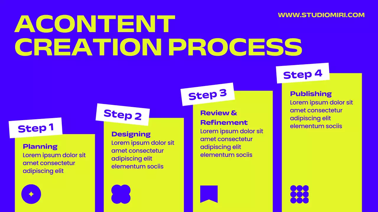 Lời mời thuyết trình về danh mục nội dung Blue Trendy