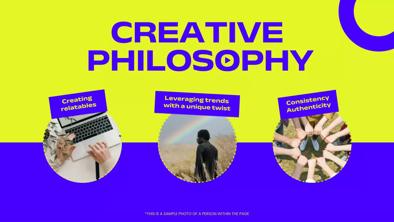 Lời mời thuyết trình về danh mục nội dung Blue Trendy