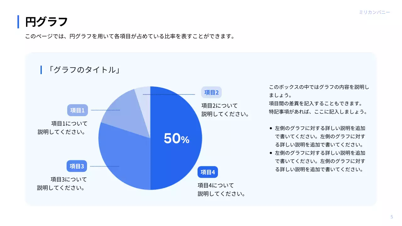 青 モダン ビジネス プレゼンテーション