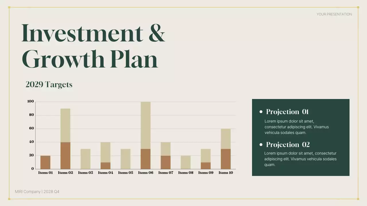 Green Professional Business Report Presentation