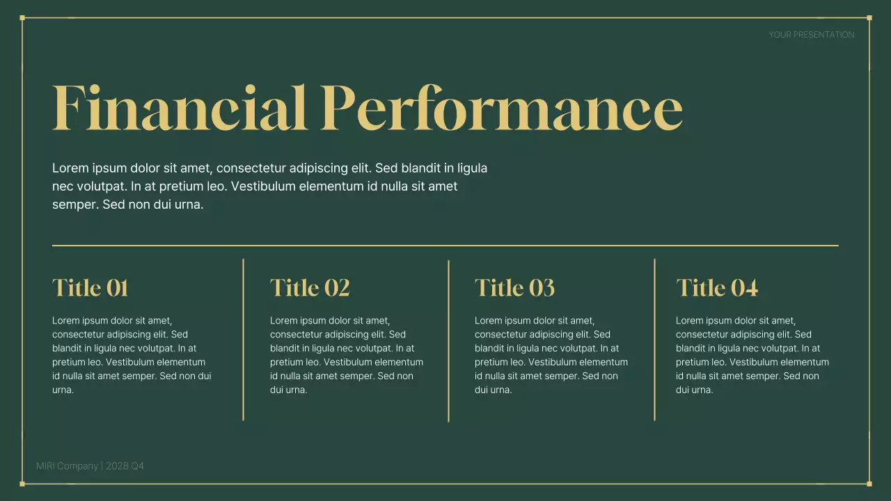 Green Professional Business Report Presentation