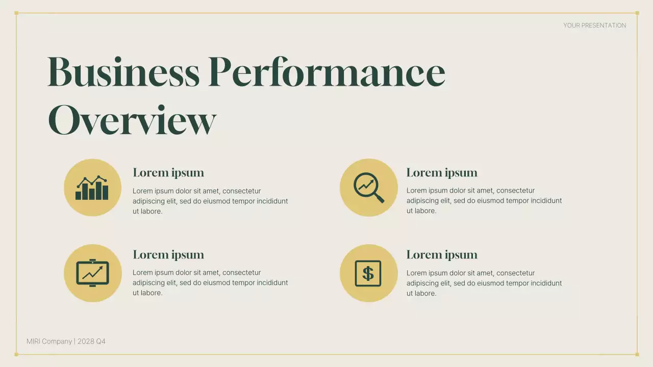 Green Professional Business Report Presentation