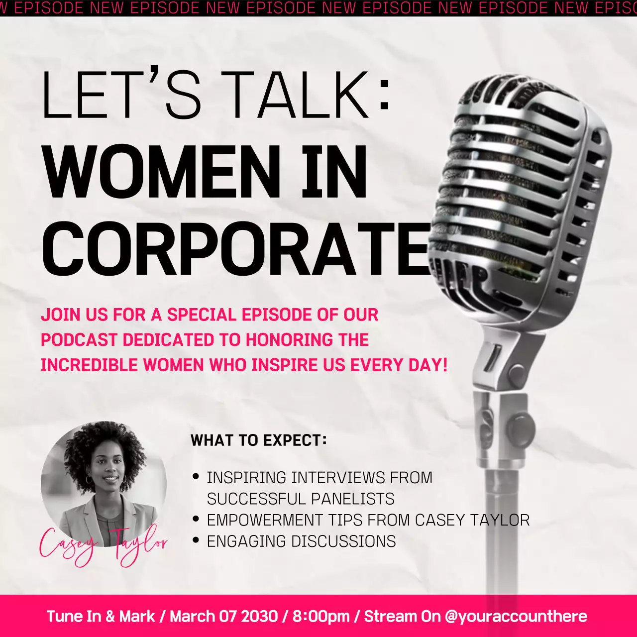 Grey Vintage Podcast Announcement Social Media Post