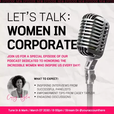 Grey Vintage Podcast Announcement Social Media Post