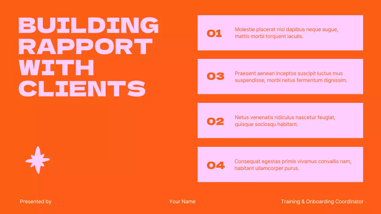 Pink and Orange Sales Training for Teams Presentation