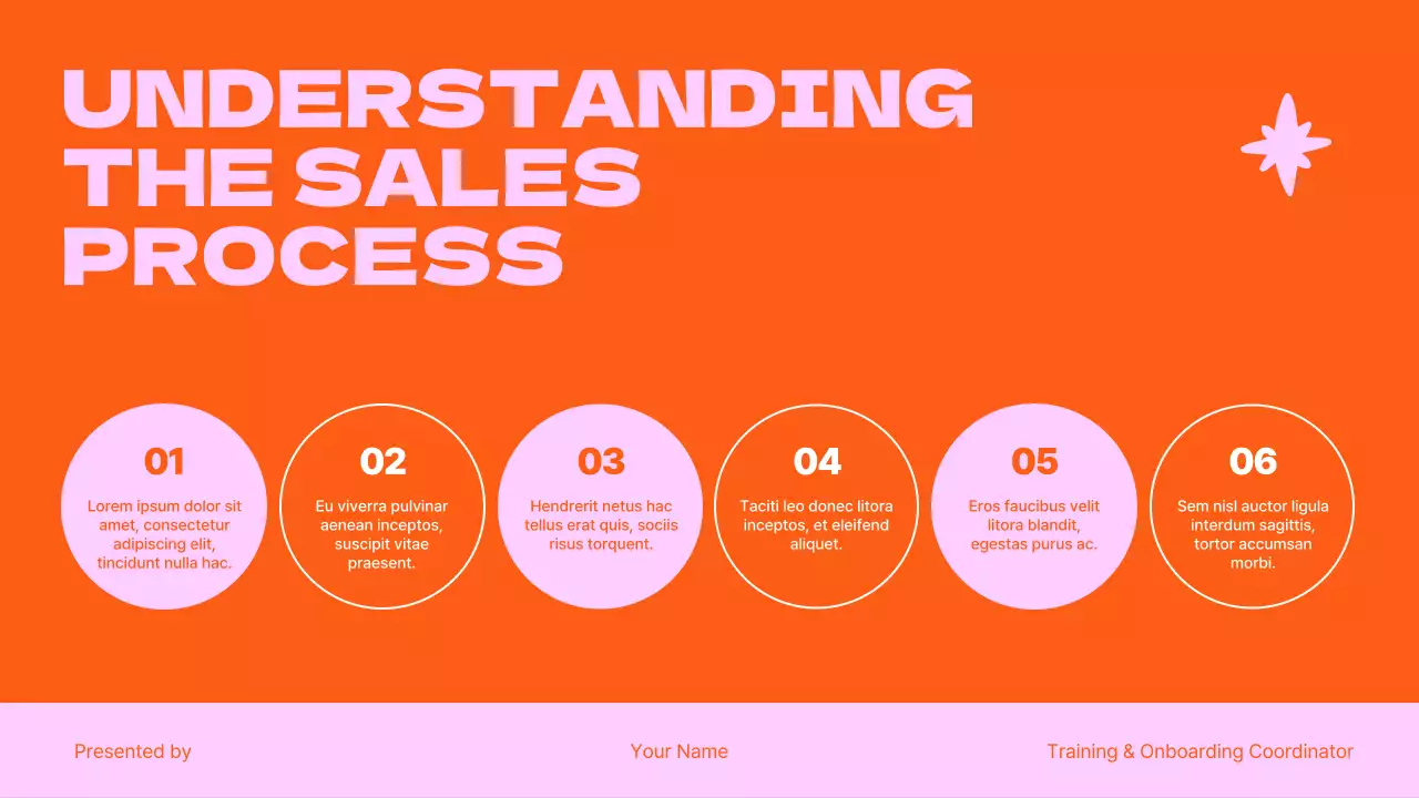 Pink and Orange Sales Training for Teams Presentation