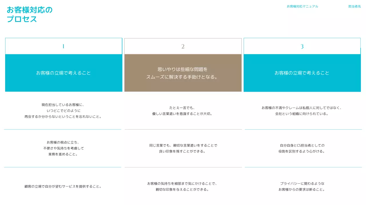 水色 シンプル マニュアル ドキュメント プレゼンテーション