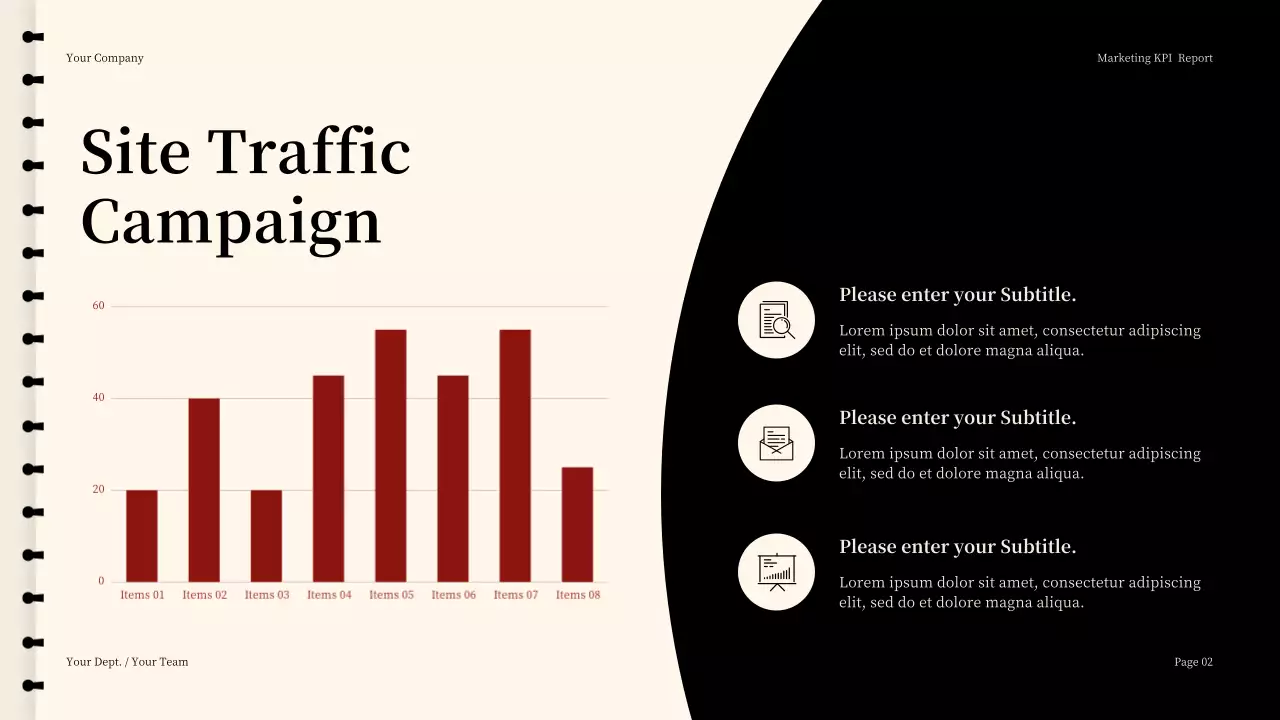 Red Professional Marketing KPI Report Presentation