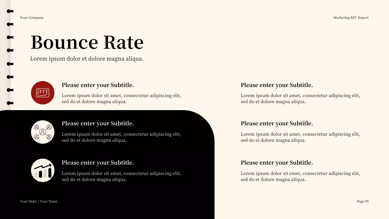 Red Professional Marketing KPI Report Presentation