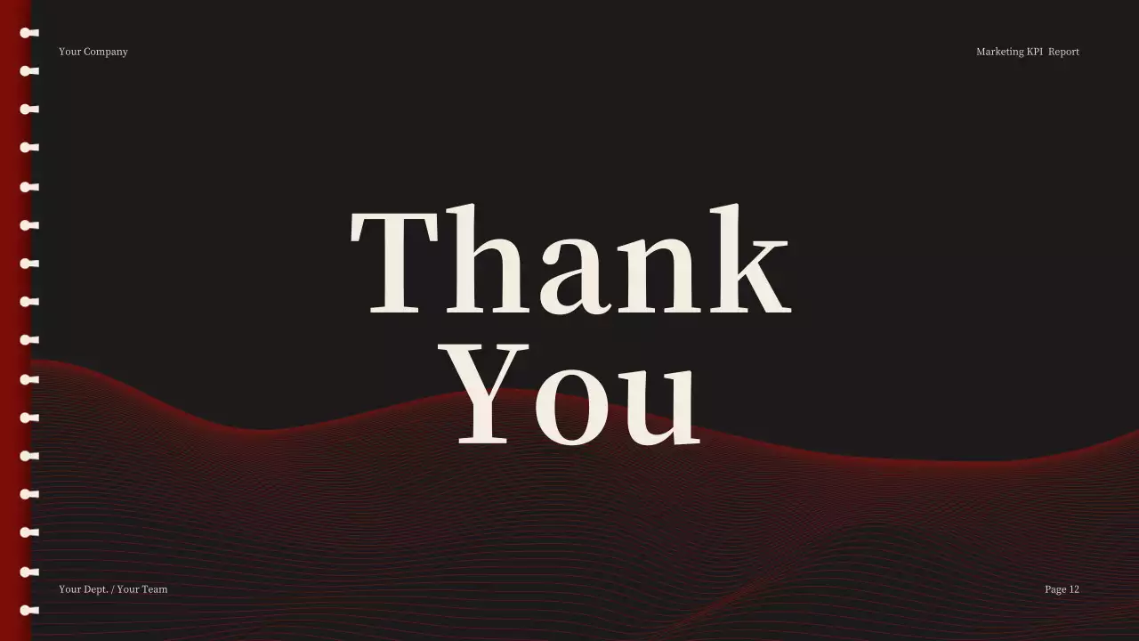 Red Professional Marketing KPI Report Presentation