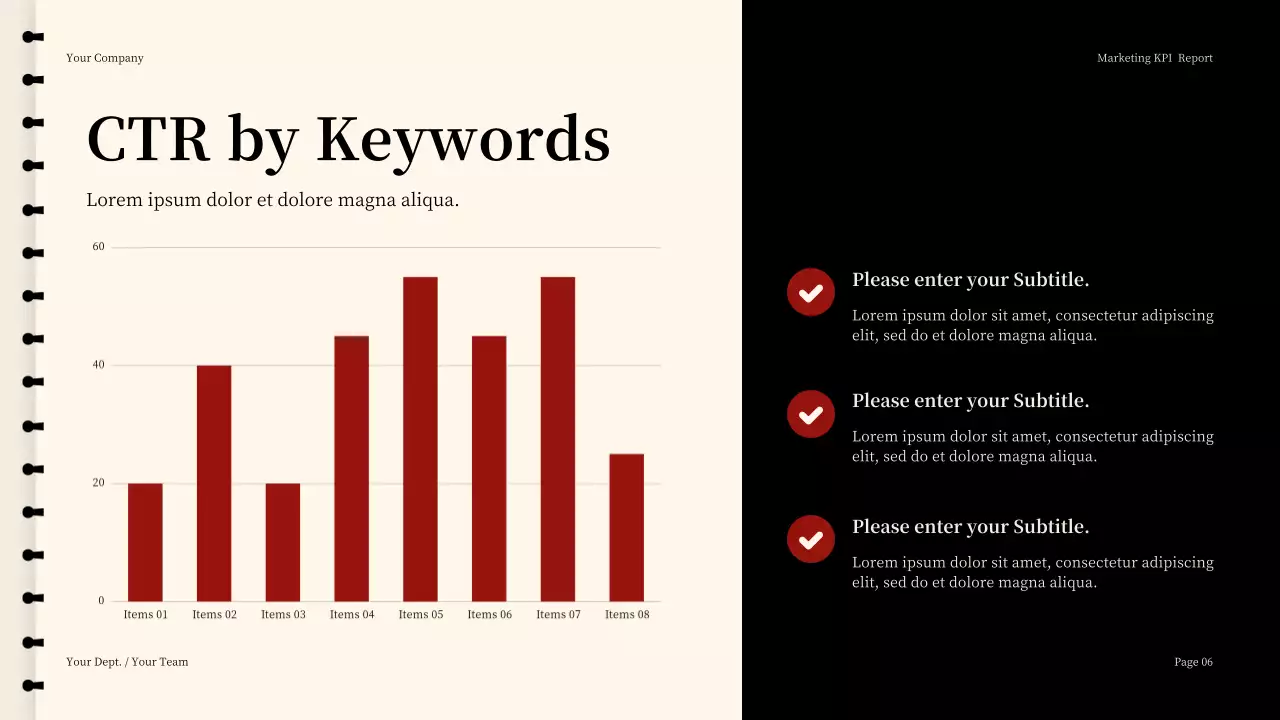 Red Professional Marketing KPI Report Presentation