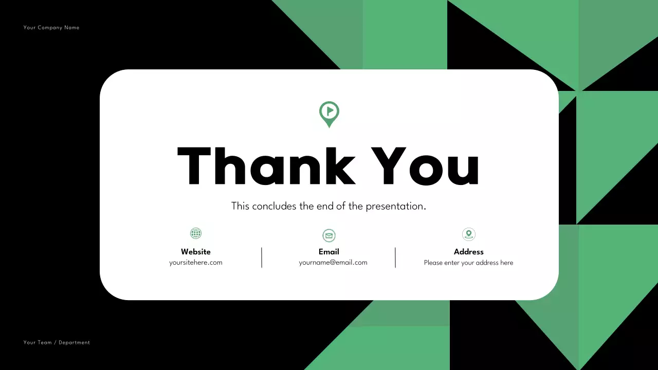 Green Modern Marketing Report Presentation