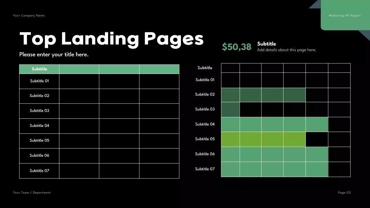 Green Modern Marketing Report Presentation